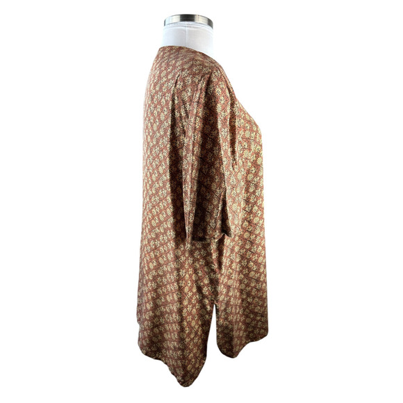 Vintage Elisabeth Liz Claiborne 100% Silk Print SS Top & Pants Set Plus Size 18 - Picture 13 of 16